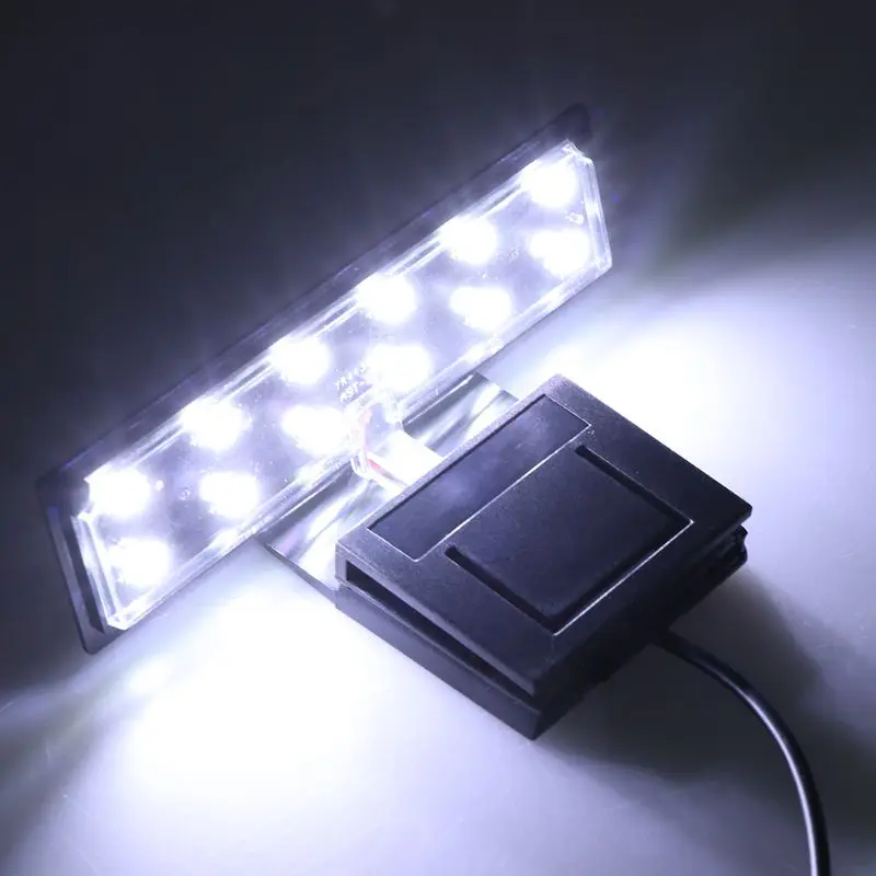 Aquarium Light 12 LED Aquarium Fish Tank Clamp Clip Water Plant Grow Lighting EU