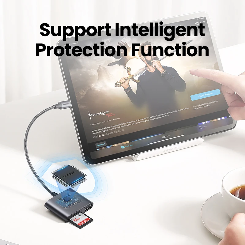 Ugreen Usb c Leitor de Cartão tipo c para Usb sd Micro sd Leitor de Cartão para Ipad Portátil Acessórios Adaptador de Cartão de Memória Leitor de Cartão sd - Imagem 3