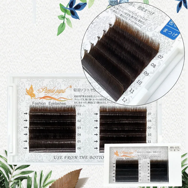 Easy Fan Brown Lashes Bloom Eyelash Extension Austomatic Flowering Fast Self-Making Fans Volume | Красота и здоровье