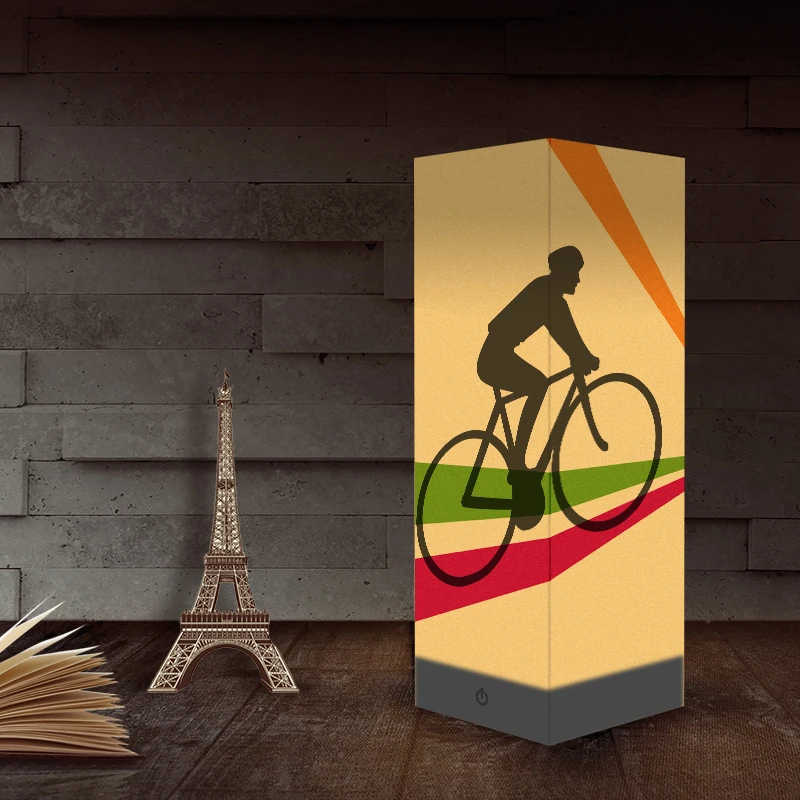 

New paper shadow night light-Skateboarding Cycling USB/battery-powered creative touch lamp bar lamp table lamp Christmas gift