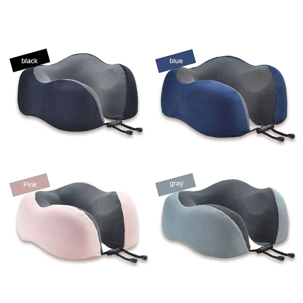 

U Shaped Memory Foam Neck Pillows Soft Slow Rebound Space 30*28*14CM Cervical Healthcare Bedding Drop Shipping Travel Pillow Set