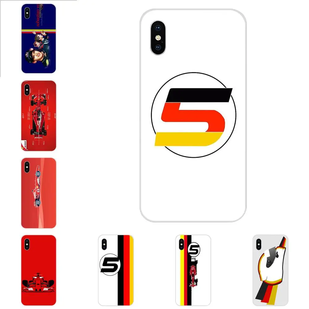 

For Apple iPhone 4 4S 5 5C 5S SE 6 6S 7 8 Plus X XS Max XR Soft TPU Capa Case Racing Sebastian Vettel 5