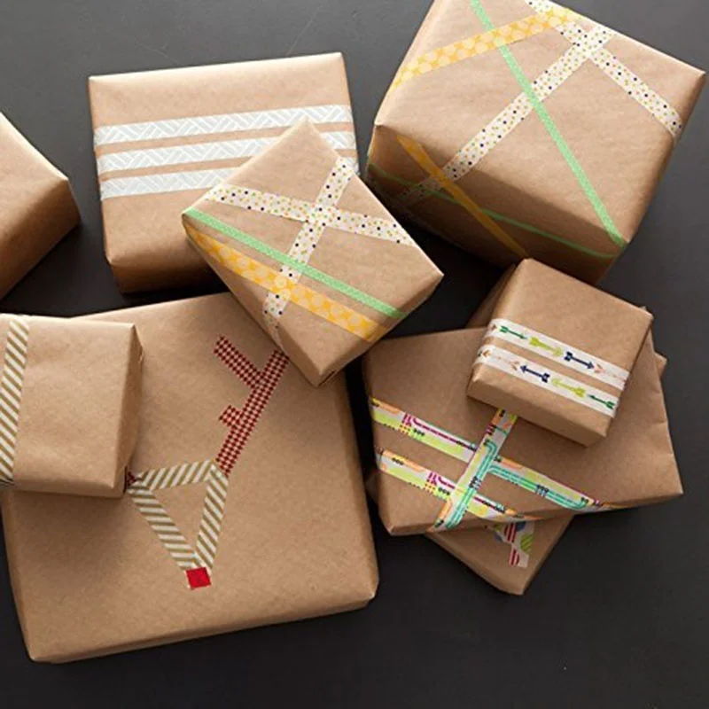 12 дюймов коричневый крафт-бумага переработанная бумага для упаковки подарков ремесла художественная живопись упаковочная бумага Скрапбукинг Бумажные пакеты