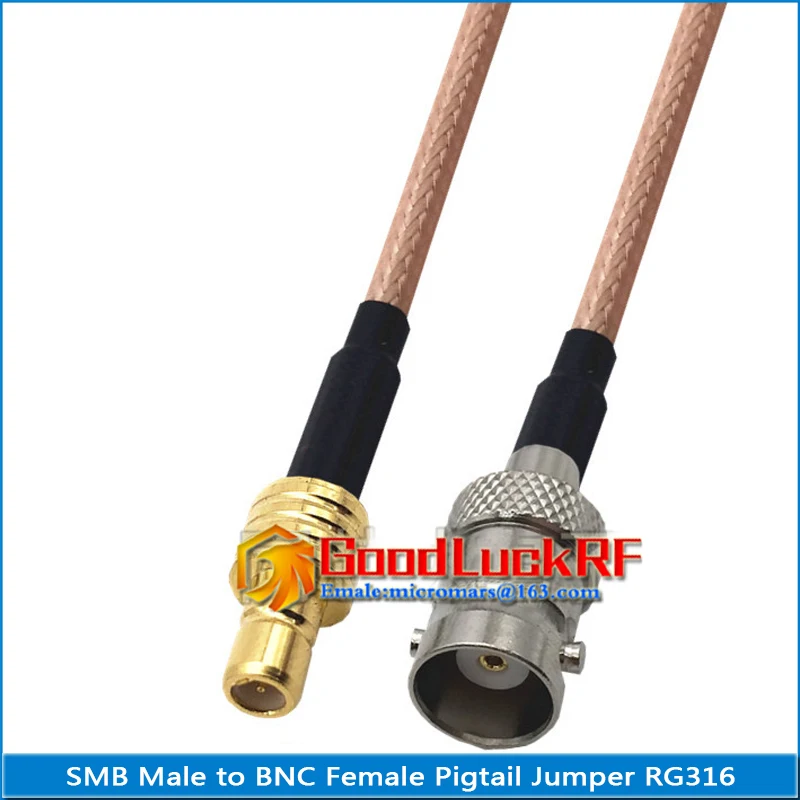 

1X Pcs High-quality Extend cable SMB Male To Q9 BNC Female Pigtail Jumper RG316 cable Low Loss