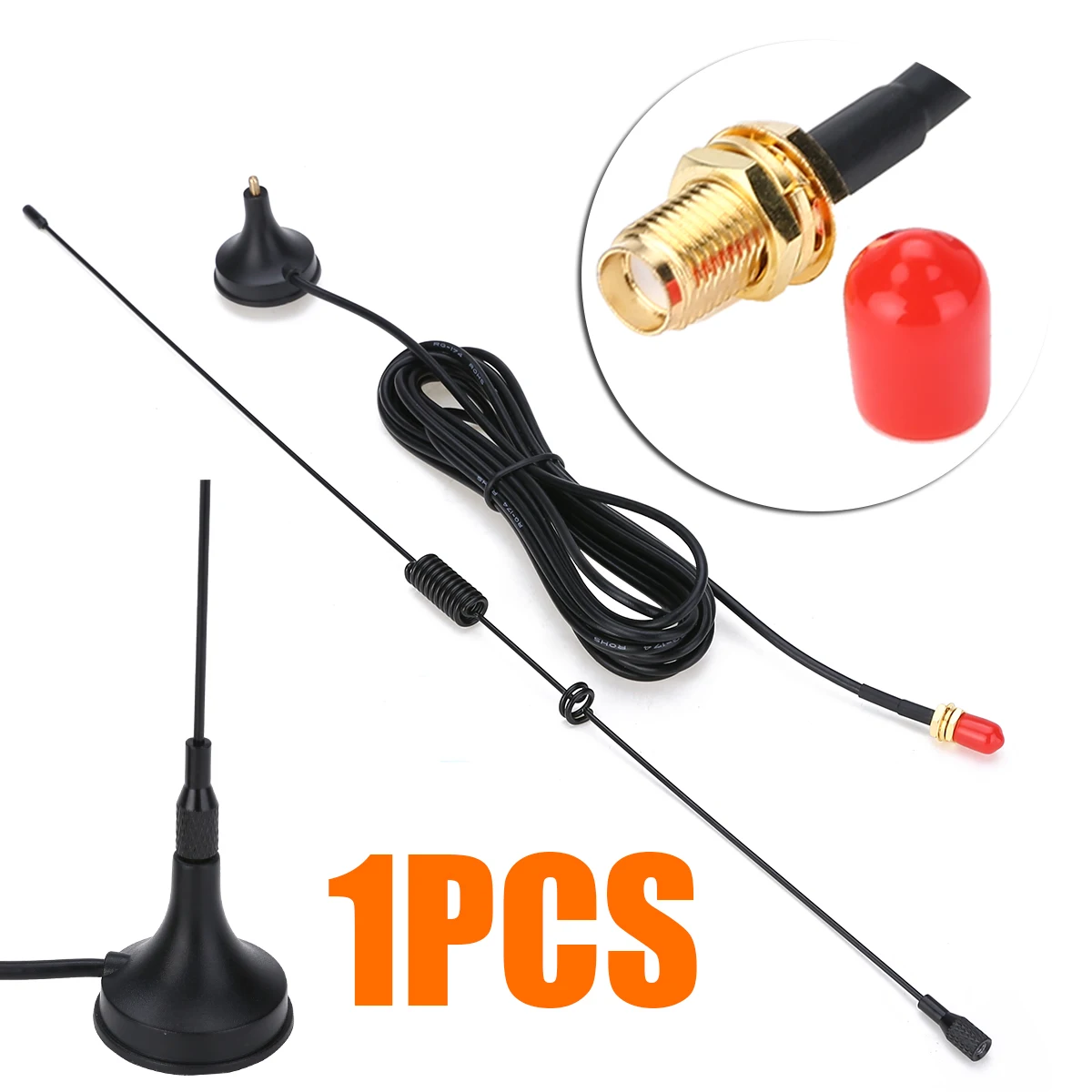 

1Set UT-106 Magnetic SMA-F Car Antenna UHF/VHF Walkie Talkie For Baofeng UV5RE/Plus UV5RB UV5RC UV5RD UV3R Plus Radio Antennas