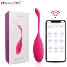 Вибрирующее яйцо для женщин FUN-MATES, шарик Кегеля, вибраторы для женщин, пуля, точка G, вагинальный беспроводной вибратор с дистанционным управлением через приложение, секс-игрушки для женщин Вибрирующее яйцо для женщин FUN-MATES, шарик Кегеля, вибраторы для женщин, пуля, точка G, вагинальный беспроводной вибратор с дистанционным управлением через приложение, секс-игрушки для женщин