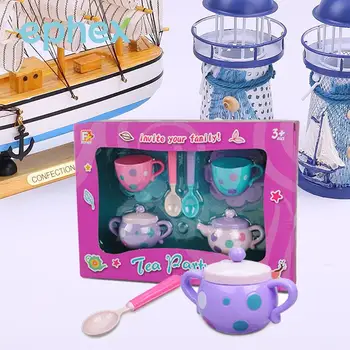 

Colorful Simulation Tea Set Pretend Play Toy For Children Kids 8PCS/Box
