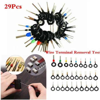 

29pcs Auto Car Terminal Repair Hand Tools Wire Plug Connector Extractor Puller Release Pin Extractor Kit Terminal Removal Tool