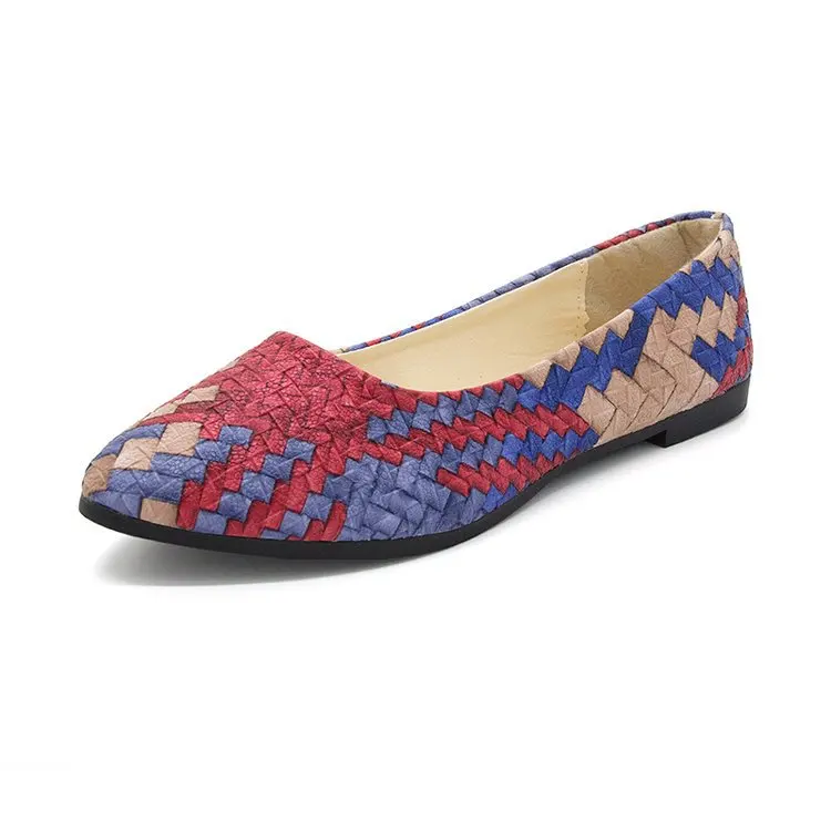 New Style Fashion Versatile Korean-style Pointed Shallow Mouth Mandarin Duck Color guai xie WOMEN'S Shoes Flat Top Shoes