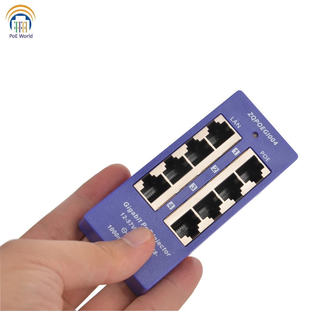 Passive Gigabit PoE Injector ModeB Pin45+/78- 4 Port 1000Mbps Patch Panel 802.3af for MikroTik IP Camera WiFi AP | Безопасность и