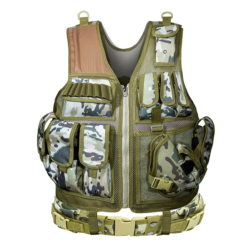 Tactical Vest Military Combat Armor Vests Mens Tactical Hunting Vest Army Adjustable Armor Outdoor CS Training