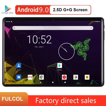 

2020 New Android 9.0 Pie 10 inch tablet 3G Phone Call Tablet WiFi Bluetooth GPS 2.5D Tempered Glass Pad Google Certified