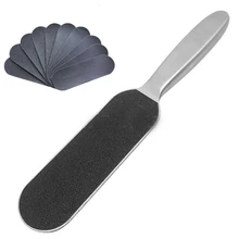 10 шт./упак. Уход за ногами Грит наждачная бумага Pro педикюр, уход за ногами пополнения чернил Замена для нержавеющего металла ручка файлы рашпили для ухода за ногами