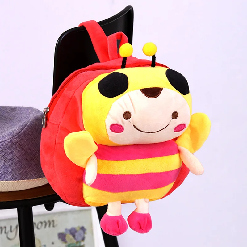 

Fashion Cartoon Small Bee Backpack Plush Toys Stereo Doll Personalized & Creative School Bag