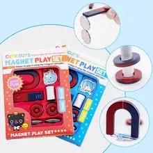 Jouet d'aimant éducatif amusant et facile à assembler, résistant à l'usure, jeu d'aimant scientifique pour enfants 10 pièces/ensemble