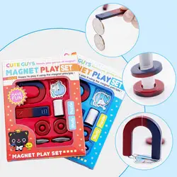 10 Pçs/set Educação Ímã Do Brinquedo Engraçado Fácil montado resistente ao Desgaste Science Education Ímã Conjunto De Brinquedos para Crianças