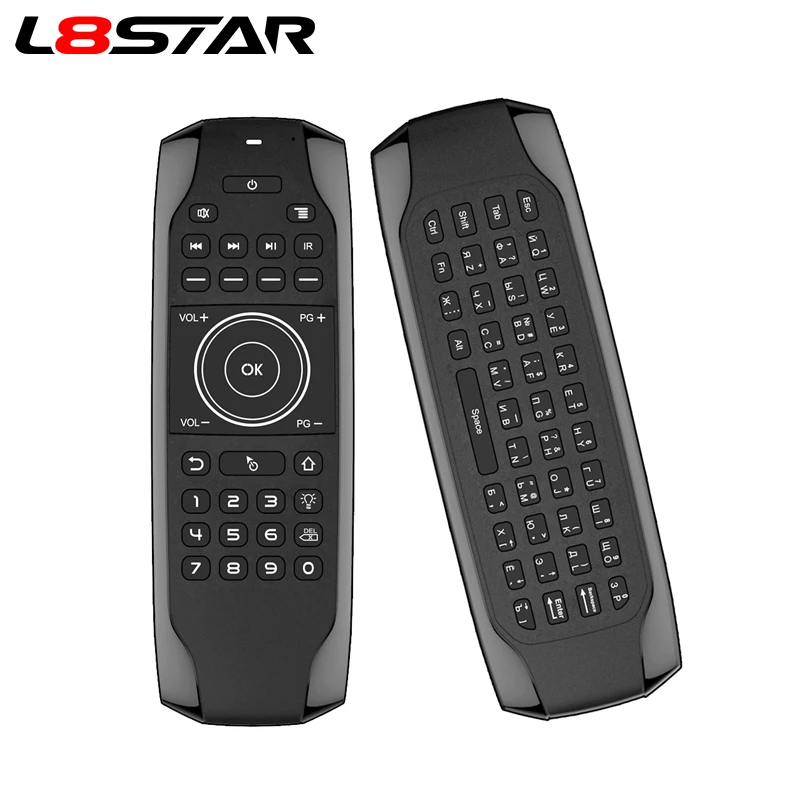 Продажа L8STAR G7 русская воздушная мышь с подсветкой с ИК обучающей беспроводной мини клавиатурой универсальный пульт дистанционного управления 2,4G д...