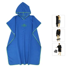 Quick Dry Swim Hood Absorbent Swimming Towel Robe Wetsuit Suit Changing Robe Poncho Beach Blanket Bath Towel Adult Microfiber
