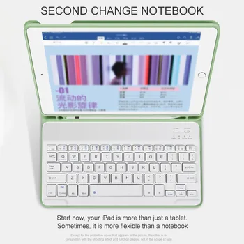 

portable Wireless Bluetooth Keyboard with Case for iPad 10.2 inch with Pencil Holder Case for iPad 7th Generation A2200 A2198