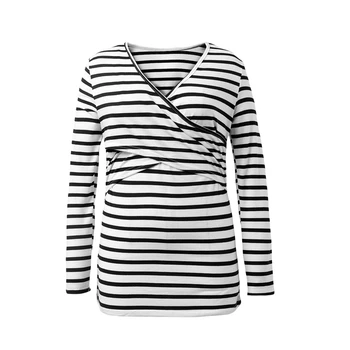 

Women Maternity Breastfeeding Tops Long Sleeves Tops Casual Stripe Blouse Tops Shirt for Pregnant