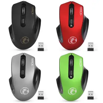 

IMICE E-1800 2.4GHz Wireless Optical Mouse 3 Buttons Adjustable 800-1600DPI Silent Mice with USB Receiver for PC Laptop Computer