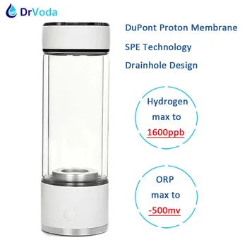 

6th Generation SPE PEM DuPont Membrane Portable Hydrogen Water Bottle Generator
