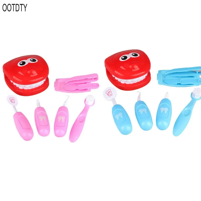OOTDTY Simulation Dentist Model Set Kids Role Play Pretend Teeth Check Medical Kit