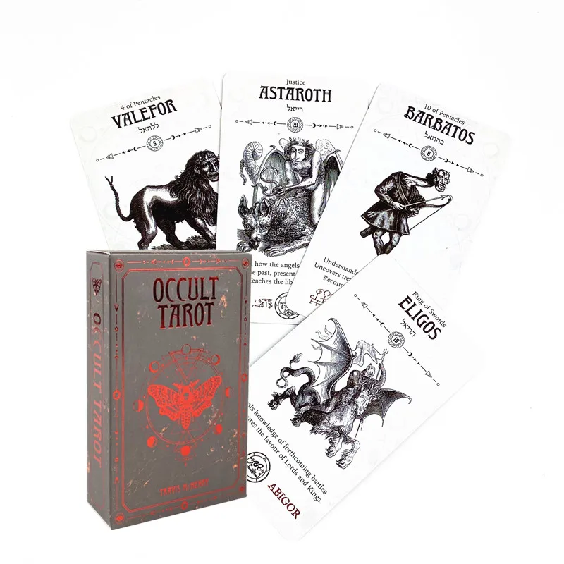 Occult Tarot Divination Set Deck Oracle Card Family Party Playing Board Games Solomonic Ancient Magickal Grimoires 60pcs 1set yugioh deck build pack ancient guardians dbag tabletop card case student id bus bank card holder cover box toy 1949