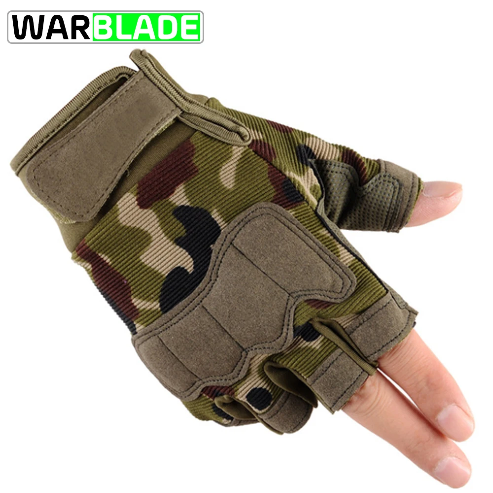 army green 1 Pair Tactical Sports Fitness Gym Gloves Training Fitness bodybuilding Workout Wrist Wrap Exercise Glove for Men Guantes Mujer - Цвет: army green