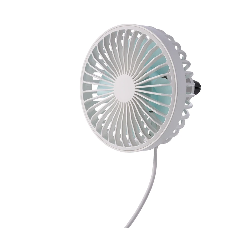 

Car Air Vent Clip Outlet Fan Cute Usb Mini Fans Electric Portable Hold Small Fans 360-Degree Rotation with Lights