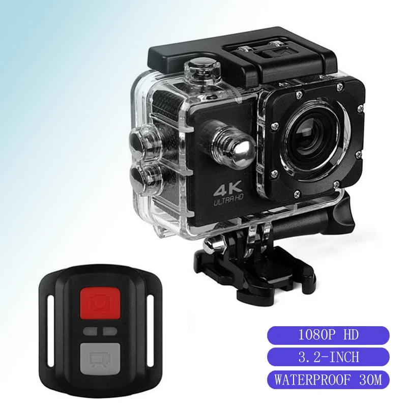 

4K Ultra HD Action Camera Dual Screen Waterproof cam Wifi For Outdoor Sports Photography Remote DVR