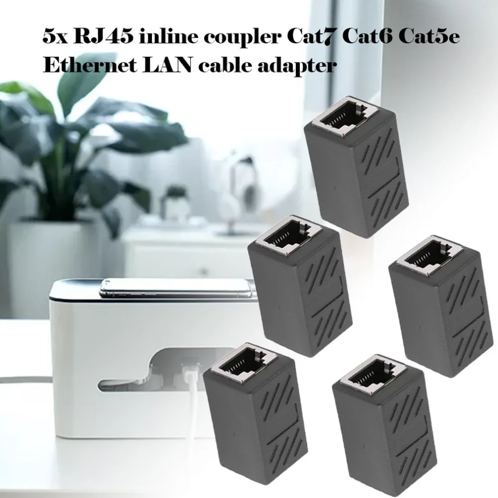 5x RJ45 встроенный соединитель Cat7 Cat6 Cat5e Ethernet LAN Сетевой кабель адаптер патч-корд адаптер конвертер