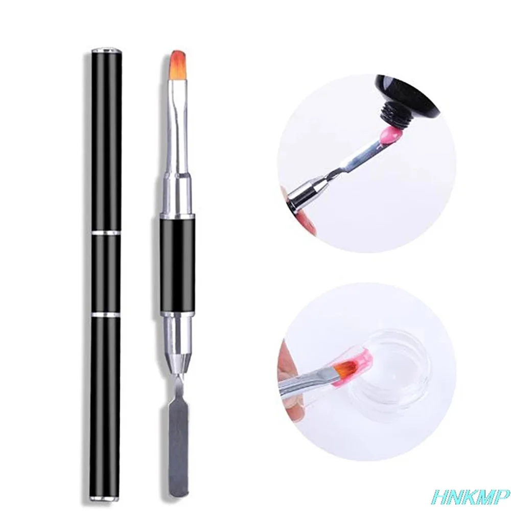 Polygel Brush and Picker Dual Ended Nail Brush Slice Tool for Acrylic UV Nails Extension 4