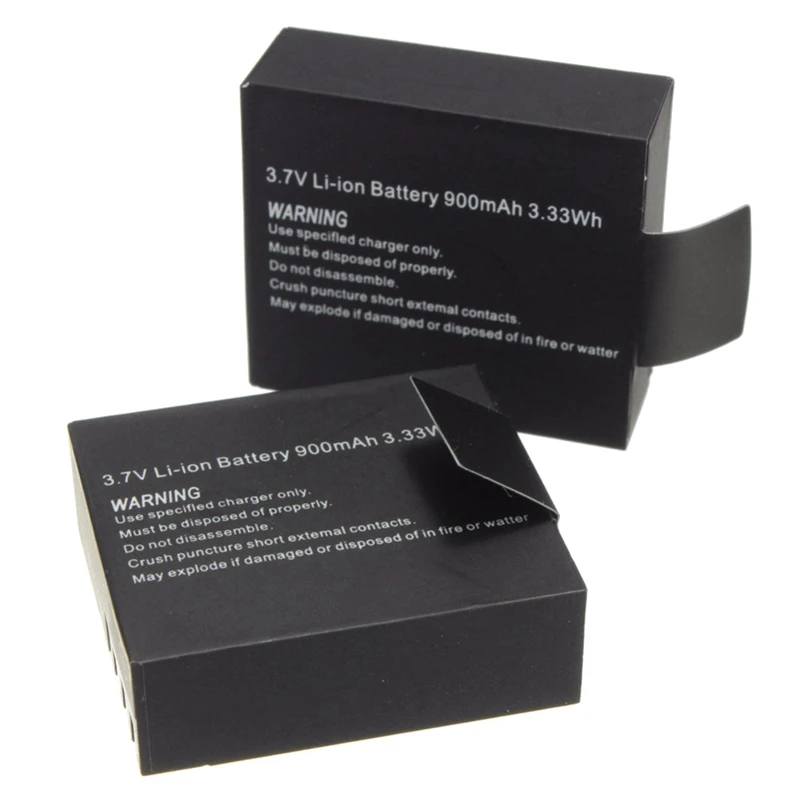 2 шт 3 7 V 900mAh перезаряжаемая литий ионная батарея для SJ4000 WiFi SJ5000 M10 SJ5000x Elite Goldfox Экшн