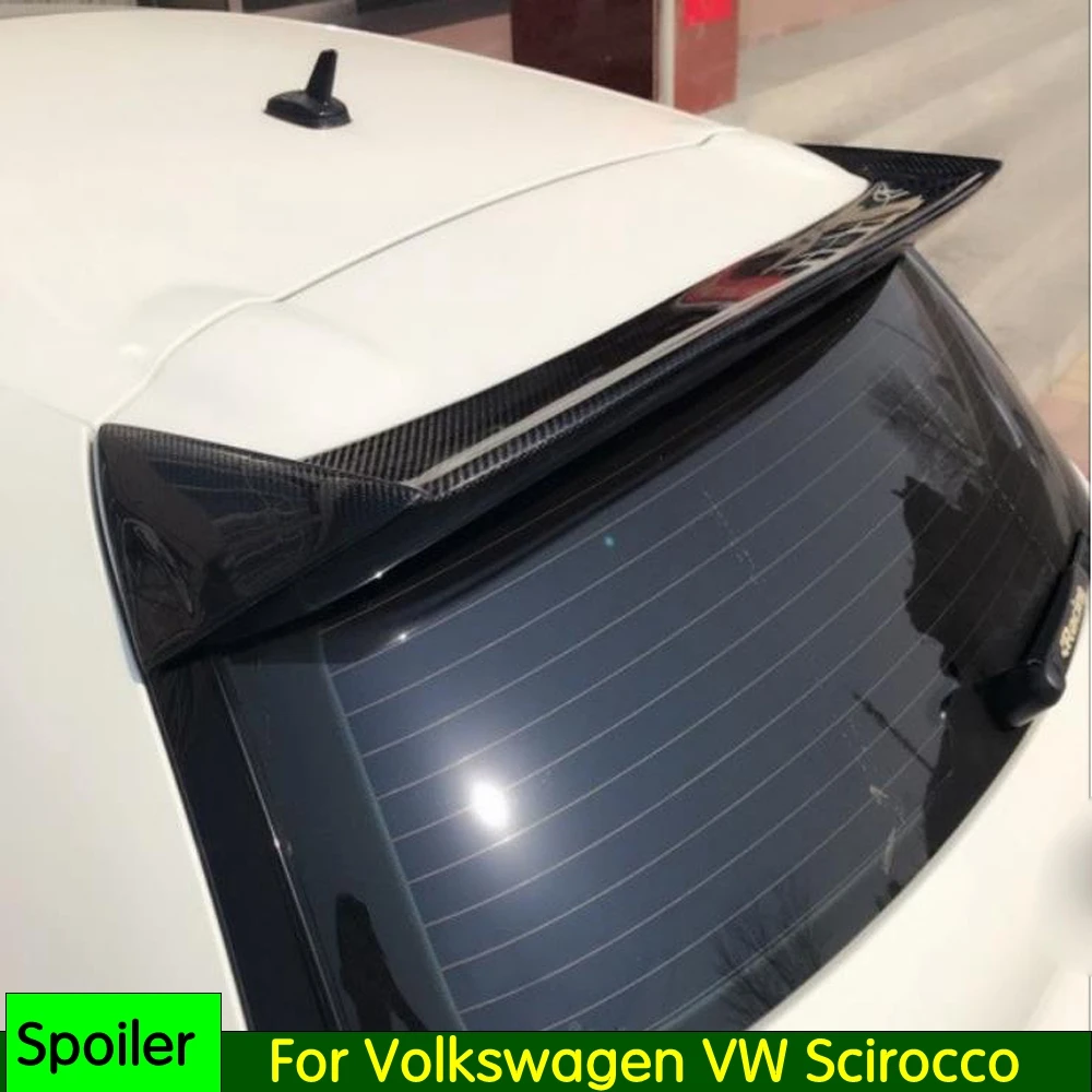 Задний спойлер на крышу из углеродного волокна крыло окна для Volkswagen VW Scirocco Coupe 2009