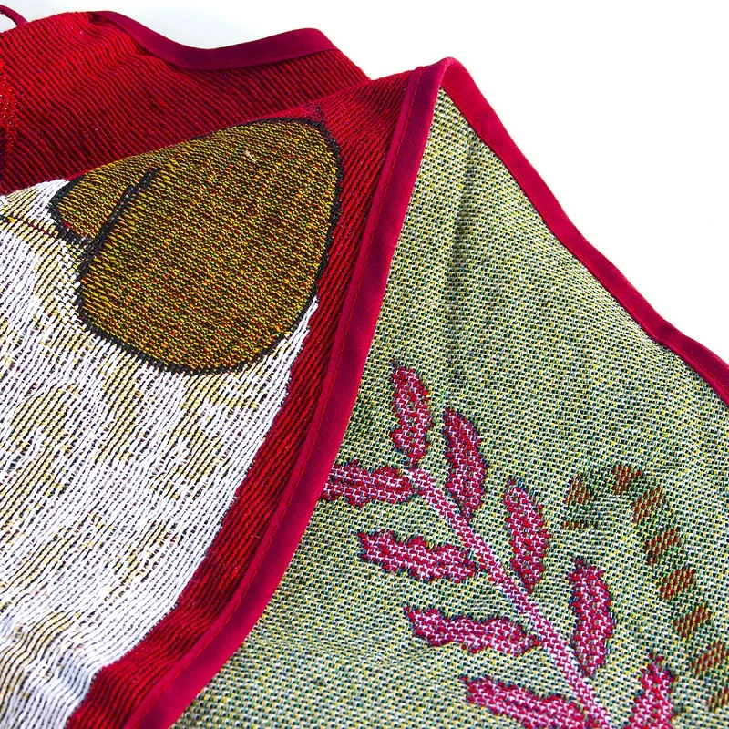 Christmas tree skirt polyester cotton red print 100cm indoor Christmas tree decoration 2020 New Year festival party supplies