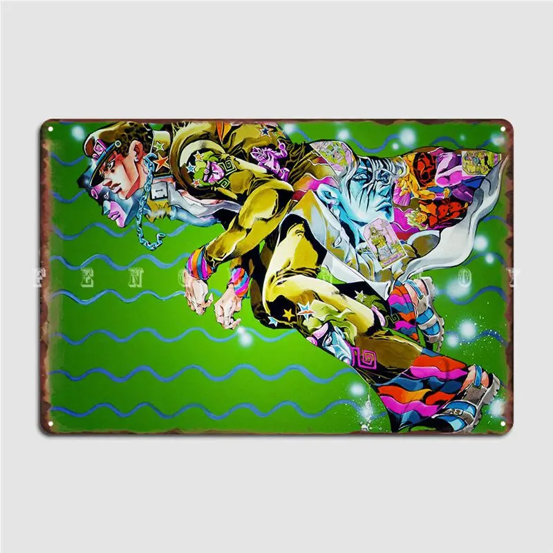 

Jotaro Kujo Star Platinum Metal Sign Create Plates Pub гараж; Клуб Home жестяные плакаты