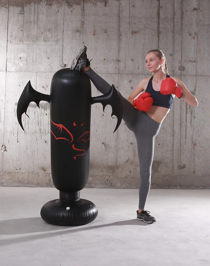 Боксерская колонна надувной Бэтмен Пробивной мешок стакан с песком отдельно стоящая мишень тренировочная башня для скоростных кик тренировочных упражнений