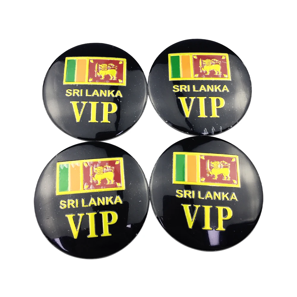 

For Sri Lanka Flag Emblem Badge Car Wheel Hub Caps Sticker for Jeep Honda Civic Peugeot Volkswagen BMW E70 Tyre Accessories