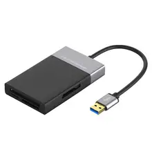 Lector de tarjetas de memoria múltiple 6 en 1, adaptador HUB de 2 puertos USB 3,0 para XQD CF TF MicroSD, USB3.0 Flash compacto, lector de tarjetas PC de alta velocidad