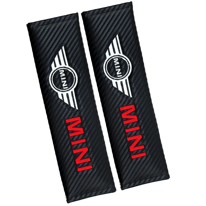 2 шт хлопок фланель углеродного волокна защитный чехол для Mini Cooper 2011 2012 2013 Аксессуары - Название цвета: red words