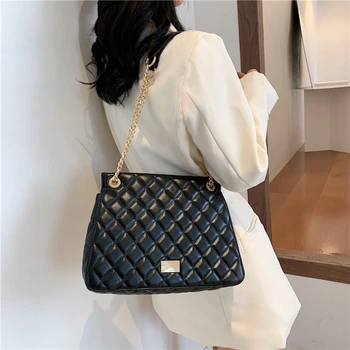 

Fashion Chain Underarm Bag Female Leather Shoulder Bag 2020 Trend Luxury Handbags Women Bags Designer Quality Shopper Tote Bag