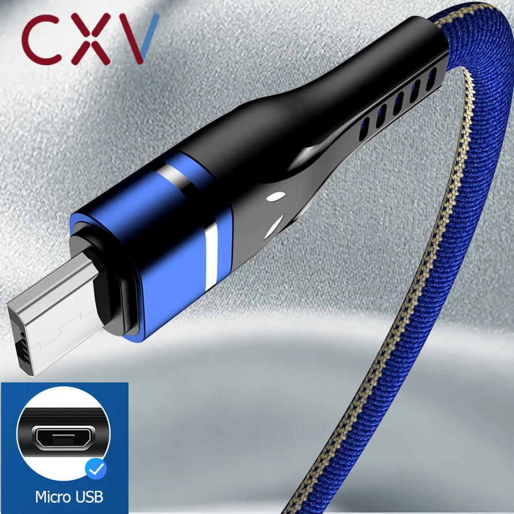 

Nylon Cable Micro USB 3A Fast Charging Micro USB Cable For Samsung Xiaomi Android Mobile Phone USB Cable провод для зарядки
