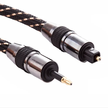

BY-GQ601 Square mouth turn round mouth 3.5mm Braided net digital fiber line DAC square port audio line