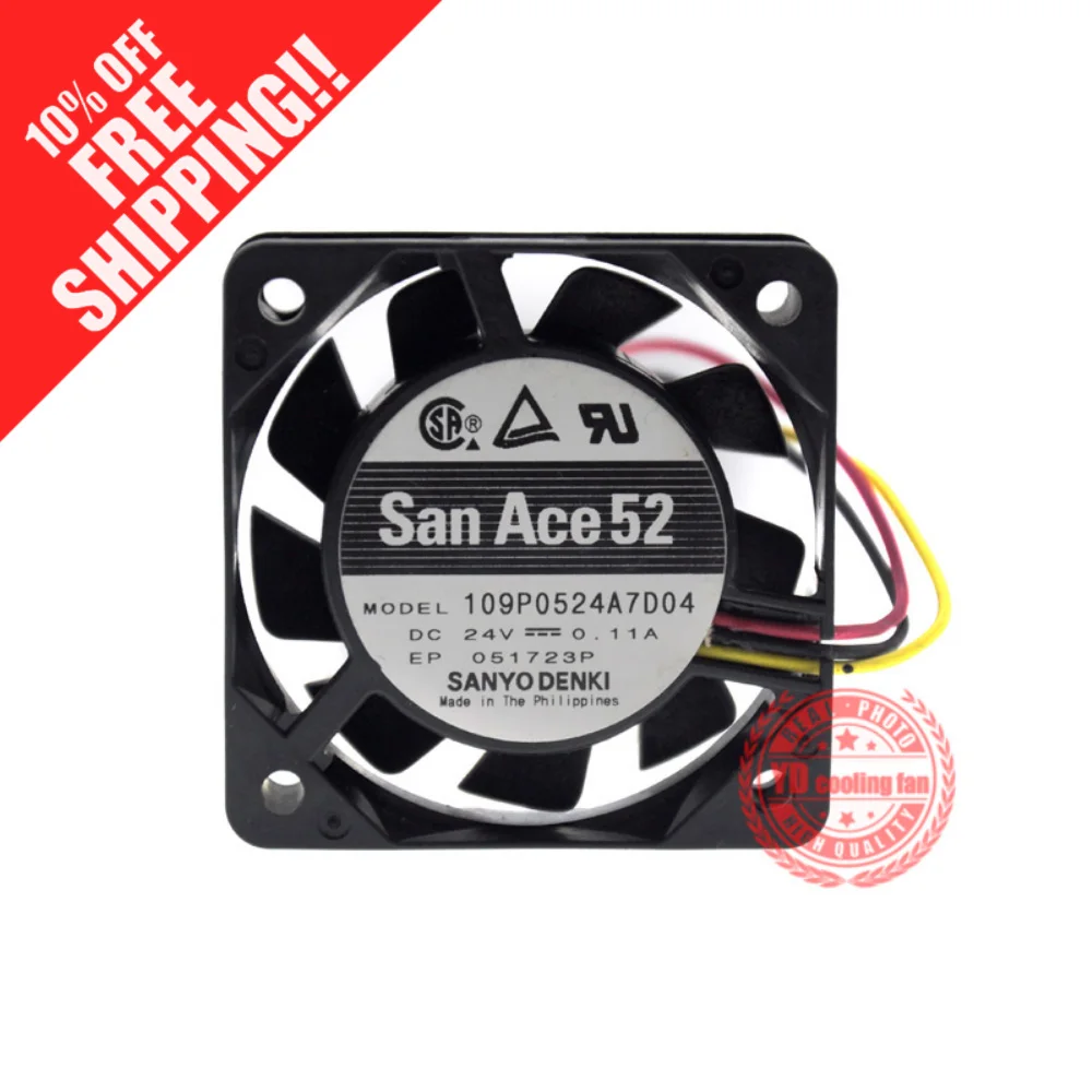 Новый вентилятор охлаждения SANYO DENKI SAN ACE 109P0524A7D03 5015 DC24V 0.11A 5 см | Компьютеры и офис