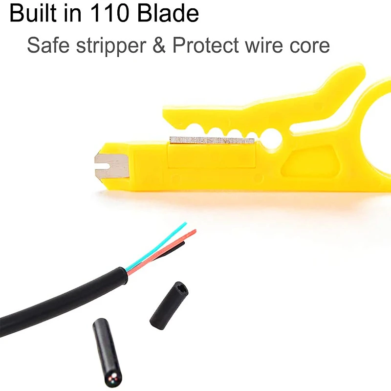 ethernet cable tracer HTOC Mini Wire Stripper Crimping Tool Is Suitable For RJ11 RJ45 Network Cable Telephone Line Computer UTP Crimper (3PCS) cable toner tracer