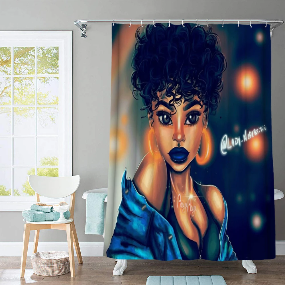 Сексуальная африканская Женская занавеска для душа ночного клуба набор ванной