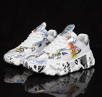 

2020 Spring Female Thick Bottom Sneakers Mixed Colors Round Toe Platform Shoes Women Casual Shoes Ladies Running Shoes