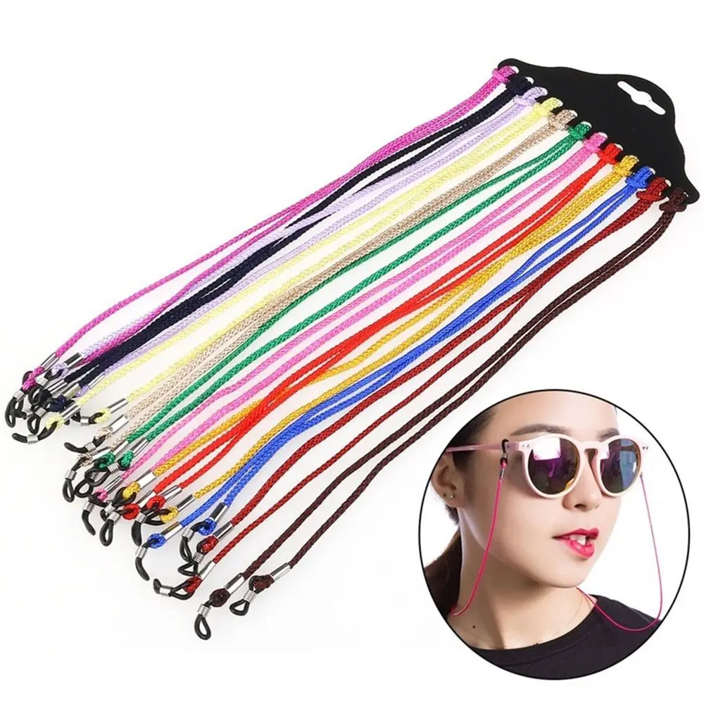 Multicolor Black Nylon Glasses String Cord Holder Sunglasses 12pcs/Lot for Tavel Eyeglasses Lanyard Neck Rope Strap glasses straps