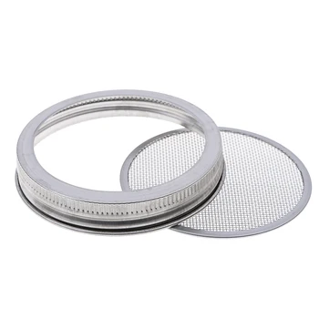 

1Set Seed Sprouter Germination Cover Kit Stainless Steel Germinator Sprouting Mason Jars with Stainless Steel Strainer Lids
